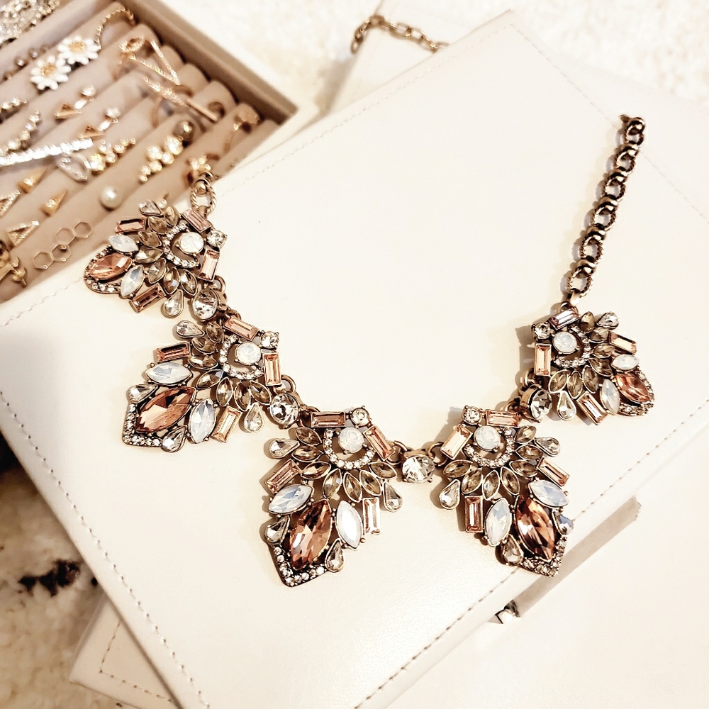 Rhinestone Statement Necklace - image 1